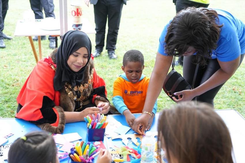 Children taking part in a creative workshop.