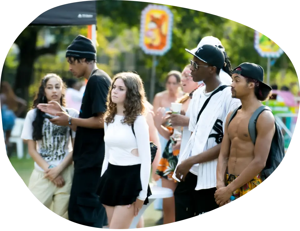 A group of young people at Battersea Community Festival
